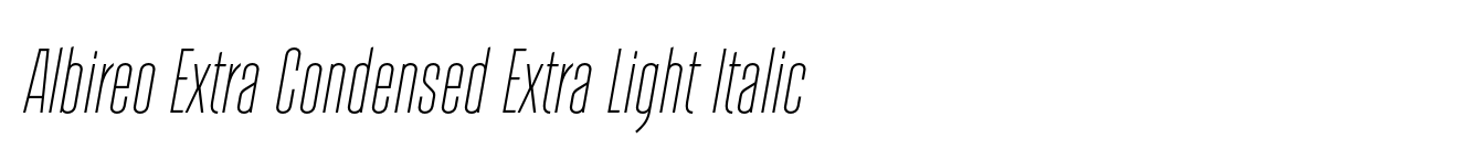 Albireo Extra Condensed Extra Light Italic image